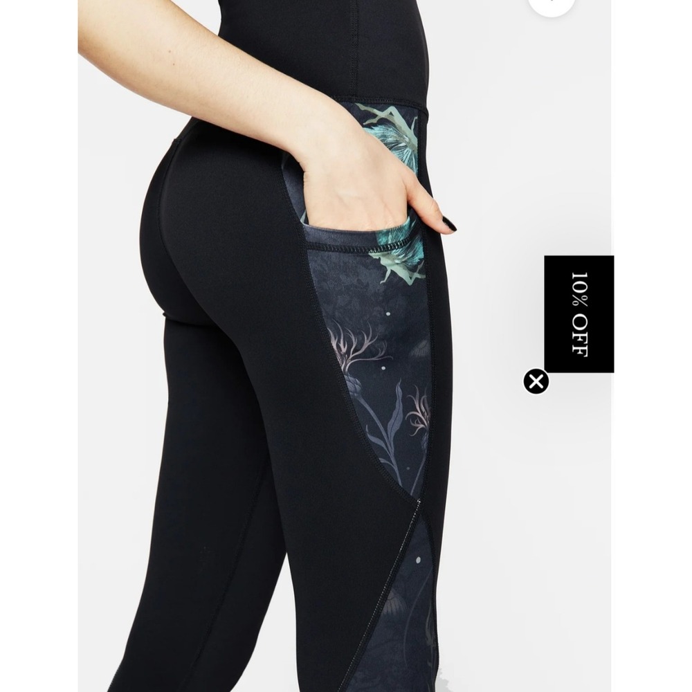 Disturbia Rosanella Floral Fairy Print Leggings XXL 20 Whimsigoth Festival Wear - Picture 3 of 8